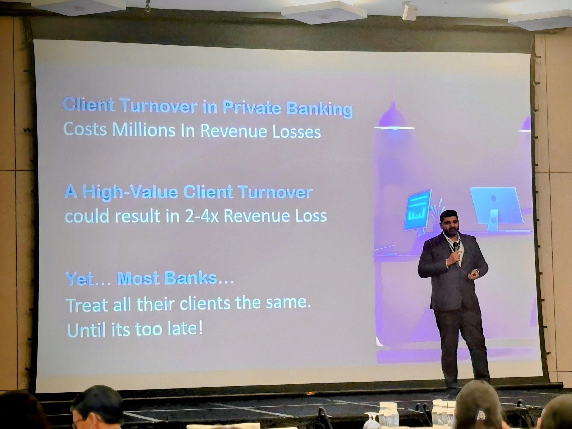 Ahmed Muzammil presenting at a conference